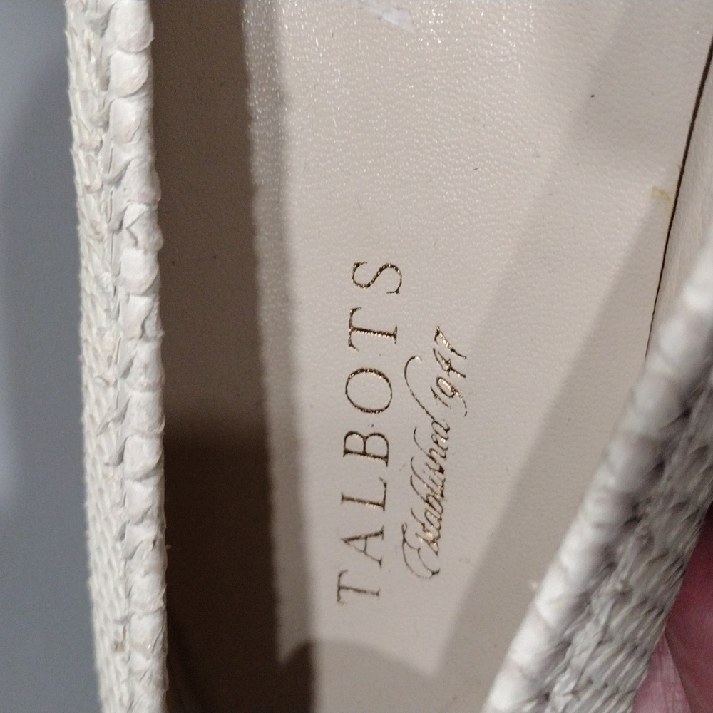 Talbots Cream Python Leather Flats. Mint Conditio… - image 3